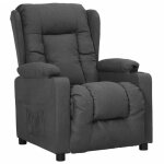 Fauteuil releveur inclinable - salutuya - bd27261 - gris fonc - tissu - lectrique