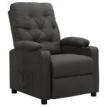 Fauteuil releveur inclinable - salutuya - bd52718 - tissu 100% polyester - gris fonc - dossier rglable ...