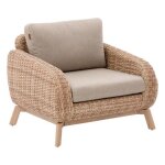 Fauteuil de salon de jardin manissa beige aluminium et polyester - hesp�ride