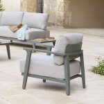 Fauteuil de salon de jardin pulpy vert laurier aluminium et polyester - hesp�ride