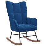 Fauteuil salon mvs - chaise  bascule bleu velours985 kg