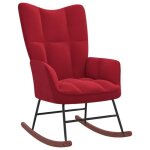 Fauteuil salon mvs - chaise à bascule rouge bordeaux velours985 kg Fauteuil salon mvs - chaise à bascule rouge bordeaux velours985 kg