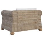 Fauteuil - salutuya - bd1829 - rotin naturel - coussins amovibles - confortable et design