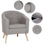 Fauteuil scandinave en tissu anthracite ohmg - 1 place - lgance chic - relaxation