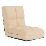 Fauteuil - lit pliable - no name - hwc - n45 - velours beige - dossier réglable - 1 place Fauteuil - lit pliable - no name - hwc - n45 - velours beige - dossier réglable - 1 place