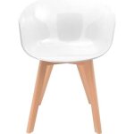 Fauteuil - mac - andrews - spirit - scandinave - assise polypropyl�ne / polycarbonate - pieds h�tre
