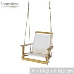 Fauteuil  suspendre avec accoudoirs en bois gipsy - l 1015 x p 70 x h 955 cm