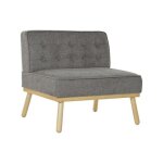 Fauteuil - dkd home decor - thyann - bois marron - lin gris foncé - 1 place - 80x66x72 cm Fauteuil - dkd home decor - thyann - bois marron - lin gris foncé - 1 place - 80x66x72 cm