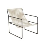 Fauteuil chilienne retro mood - factory - ecru 76x63 cm