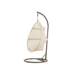 Fauteuil ?uf suspendu en macram coton - jardiline