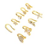 Faux anneaux de nez non perants - vvikizy - 9 pices - brillants - hygine corps