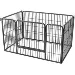 Feandrea parc enclos pour chiens 122 x 80 x 70 cm en mtal parc pour chiot rongeur et lapin pliable avec ...