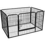 Feandrea parc enclos pour chiens 122 x 80 x 70 cm en mtal parc pour chiot rongeur et lapin pliable avec ...