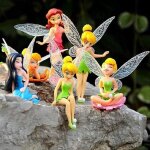 F�e clochette en pvc pour filles 6 pi�ces / ensemble jouets figurines daction famille miniature f�e de ...