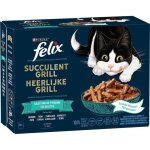 Felix succulent grill au saumon au thon au cabillaud au carrelet en sauce - 12 x 80 g - pochons pour ...