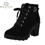 Femme automne bottine cuir synthtique de plate. . .