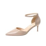 Femme chaussures escarpins  boucle en cuir verni pompes chaussures dt talon fin pointutalons hauts ...