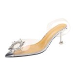 Femme chaussures chaussures  la mode pour femmes  talons hauts baotou semi - trail strass assortis ...