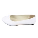 Femmes lgant faux cuir chaussures plates ballerines t printemps lautomne casual danse chaussuresblanc ...