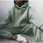 Femme ensembles pantalon + sweat court  capuche chic survetements manche longue survtement femme sport ...
