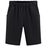Femme et bermuda coupe large bande lastique poche loisir shorts noir 4xl
