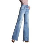 Femme jeans bootcut taille haute push up evasée jambe large pantalons en denim confortable casual pants ... Femme jeans bootcut taille haute push up evasée jambe large pantalons en denim confortable casual pants ...