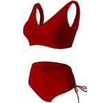 Femme maillot de bain 2 pi�ces multicolore push up tankini slim taille haute bikini classique ensemble ...
