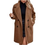 Femme manteaux en mlange  double boutonnage manteau femme hiver manteau longues en laine cardigan ...
