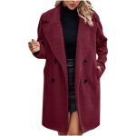 Femme manteaux en mlange  double boutonnage manteau hiver manteau longues en laine cardigan blouson ...