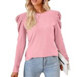 Femme pull manches longues casual pullover l�che tops col rond couleur unie pour printemps et automne ...