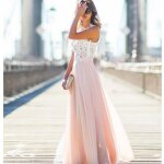 Femme robe maxi longue avec dentelle mousseline de soie sans manches elgant dos nu dress de soire crmonie ...