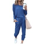 Femmes survtement ensemble 2 piece suit sportswear sweat suit pull casual jogging manches longues sweatshirts ...