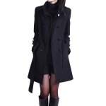 Femmes trench - coat mode en vrac hiver chaud bouton  manches longues bouton de manteau de veste avec ...