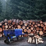 Fendeur de b�ches �lectrique - monstershop - t - mech - 5 t - bleu