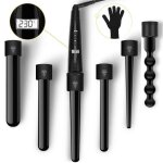 Fer a boucler boucleur a cheveux 6 en 1 avec lcd ecran de 100 - 230c fer  friser en cramique avec ...