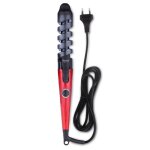 Fer  boucler professionnel kemei - spirale anti - brlure - 20mm - noir et rouge