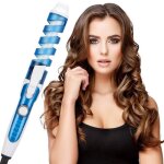 Fer  friser professionnel prumya - boucles rapides et rebondies - cramique de tourmaline - bleu