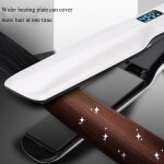 Fer  lisser blanc lectrique avec cran lcd en cramique tourmaline plaque chauffante large rapide pour ...