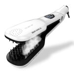 Fer  lisser vapeur - professionnel - blanc - temprature rglable 110 - 230c - peigne intgr - 150w ...