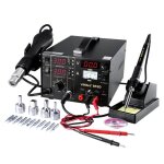 Fer  souder 853d station de soudage 3 en 1 air chaudavec 5v usb port de chargement et 35v dc voltmtre ...