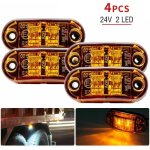 Feux de gabarit latéraux - avant - arrière 4 orange 12v - 24v clignotants led universels 72x34x20mm Feux de gabarit latéraux - avant - arrière 4 orange 12v - 24v clignotants led universels 72x34x20mm