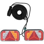 Feux de remorque - vidaxl - 2 pcs - rouge - led 12 v - 24x5x145 cm
