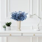 Feuilles deucalyptus artificielles - salutuya - mod�le bleu royal - soie - design r�aliste - tiges flexibles ...