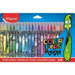 Feutre - maped - color peps monster - 24 feutres - pointe ogive - encre lavable