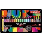 Feutre dessin stabilo pen 68 max - boite mtal de 20 feutres coloriage