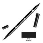 Feutre - tombow - dual brush pen abt - noir - pointe fine et large - 1 pi�ce