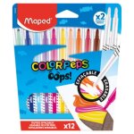 Feutre effaable - maped - color peps oops - tui de 12 - pointe conique - assorti