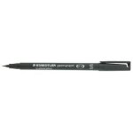 Feutre lumocolor permanent 04 noir - staedtler - feutre - pointe superfine 04 mm - indlbile - fine
