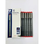 Feutre pigment liner - staedtler - 308 - pointe 0. 5 mm - rouge - encre r�sistante � leau