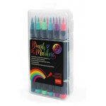 Feutres pinceaux - legami - bo�te de 12 - pointe flexible - couleurs vari�es - qualit� professionnelle ...